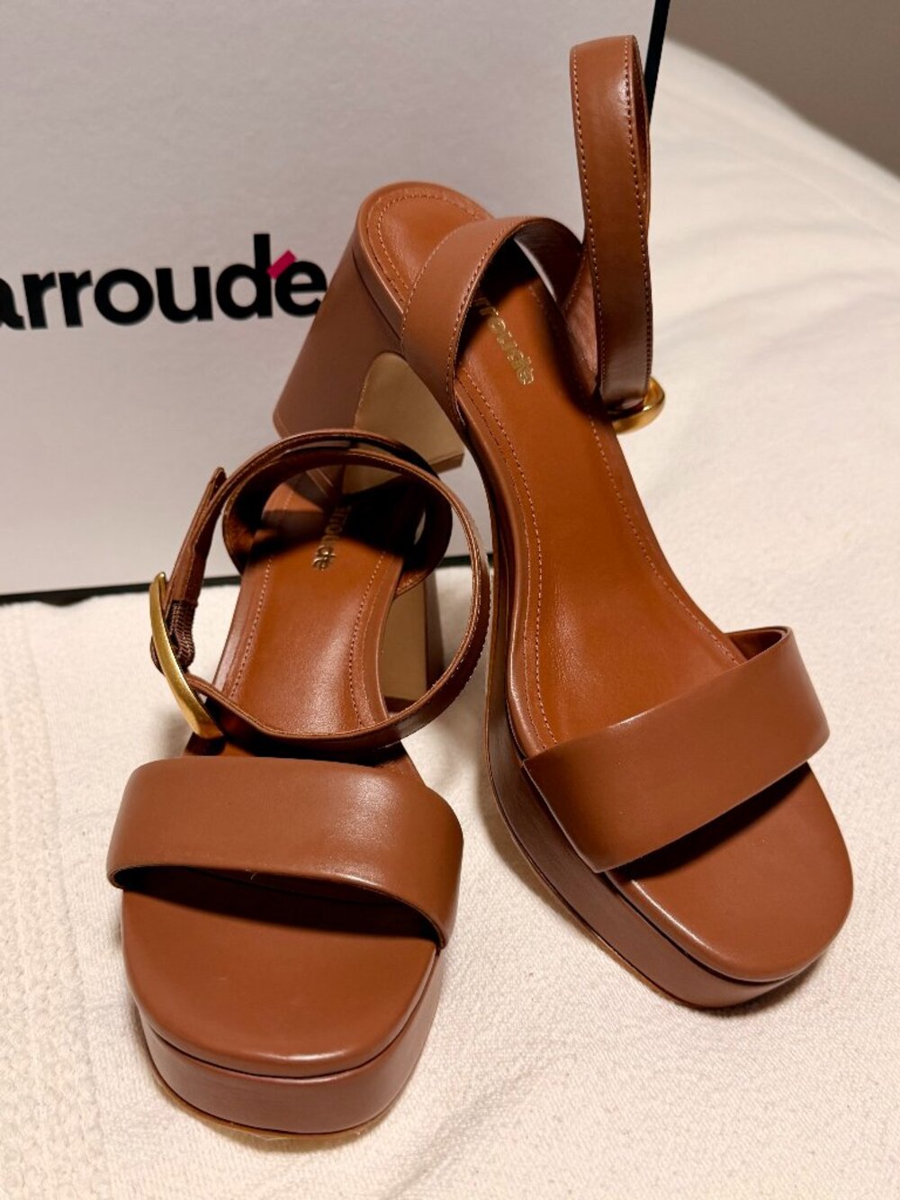 Larroudé “Dolly” Low Heel Sandal - Size US 5.5 - NIB!